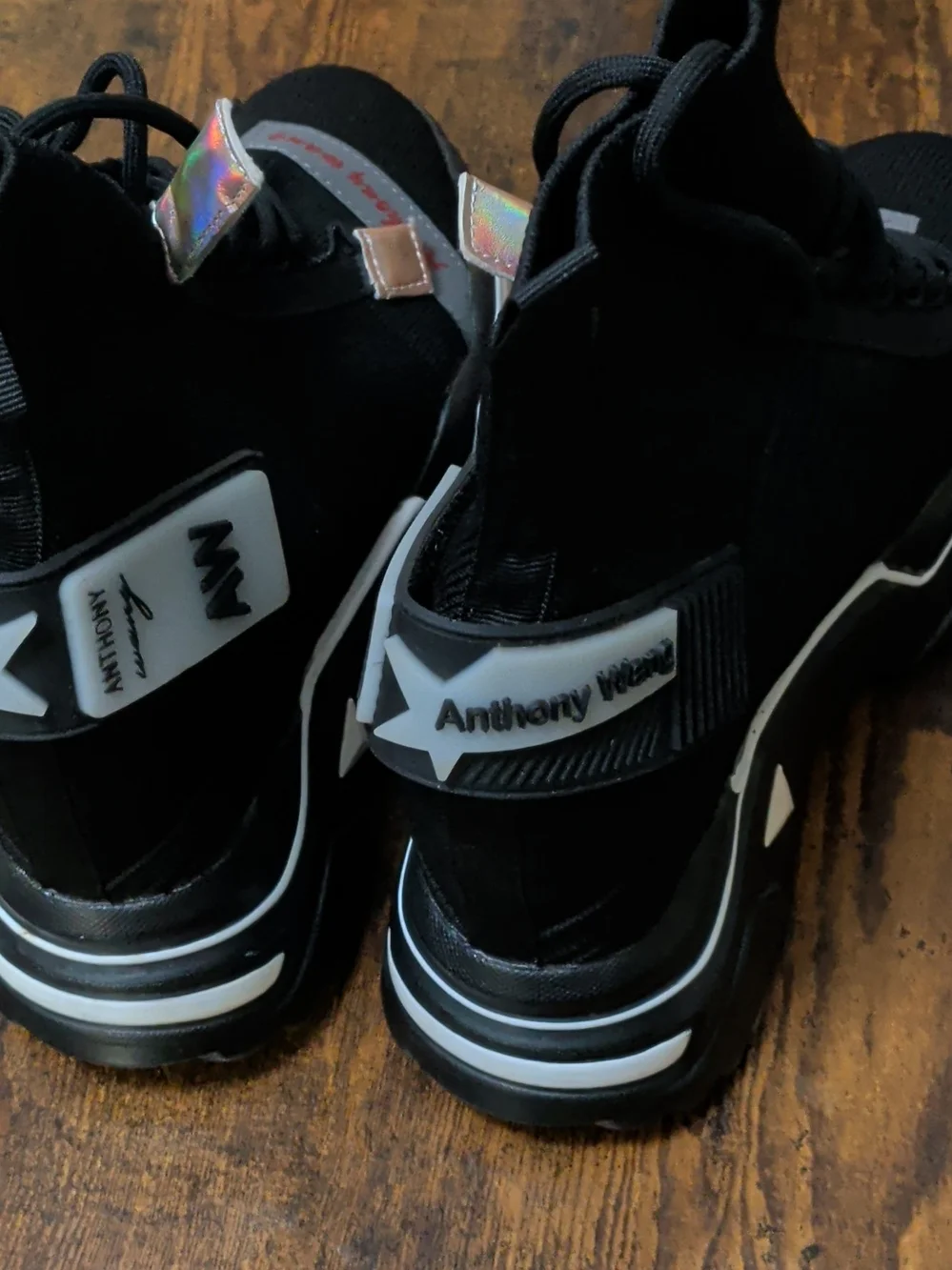 Anthony Wang Women's Black Athletic High-Top Sneakers